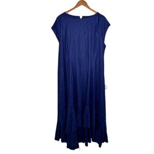 Universal Standard NWT Sunset Linen Flounce Dress in Blue Size S* 14/16